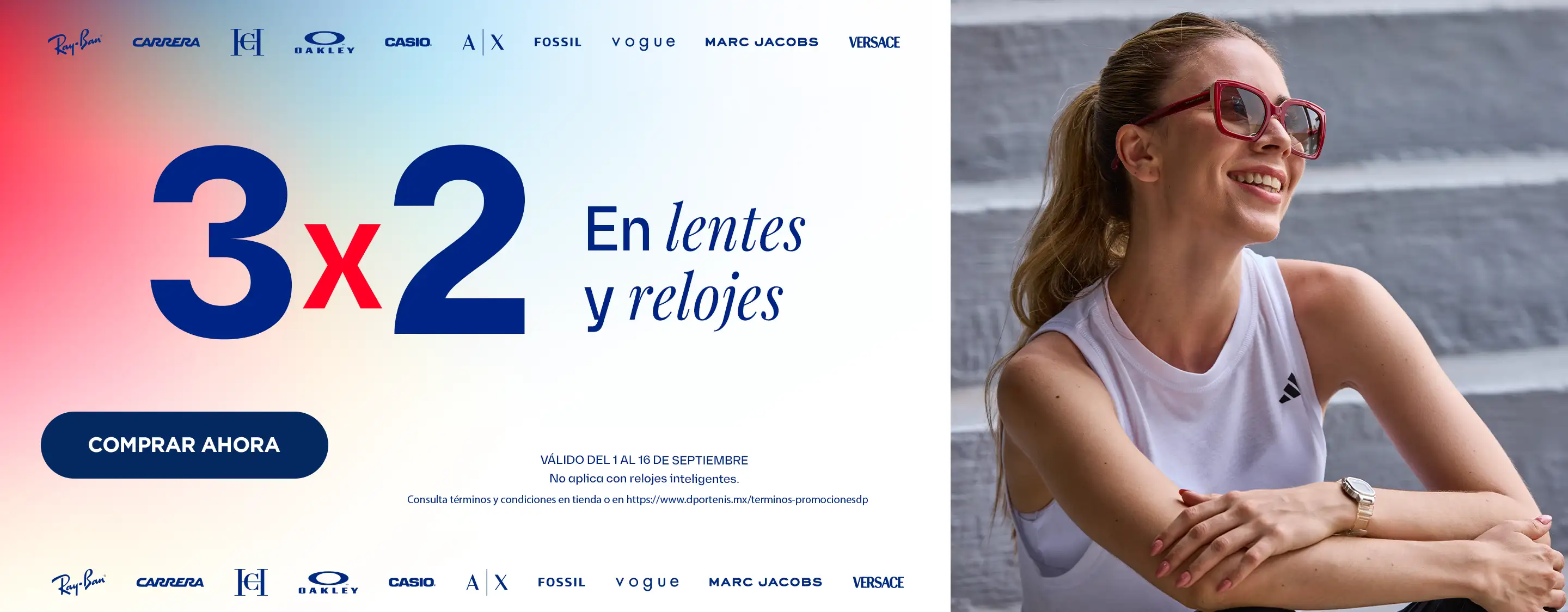 3x2 lentes y relojes septiembre