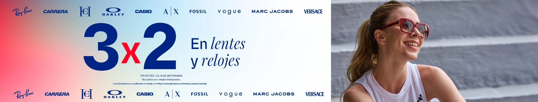 3x2 lentes y relojes septiembre