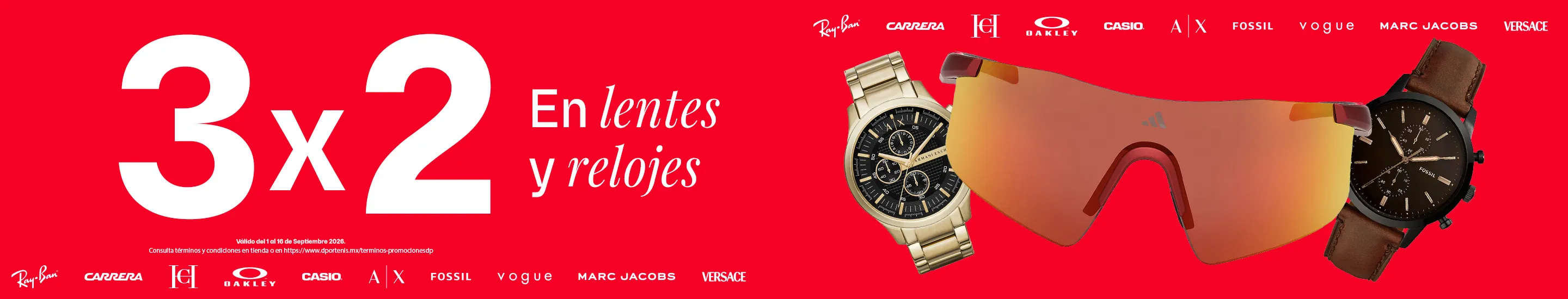 3X2 Lentes y Relojes