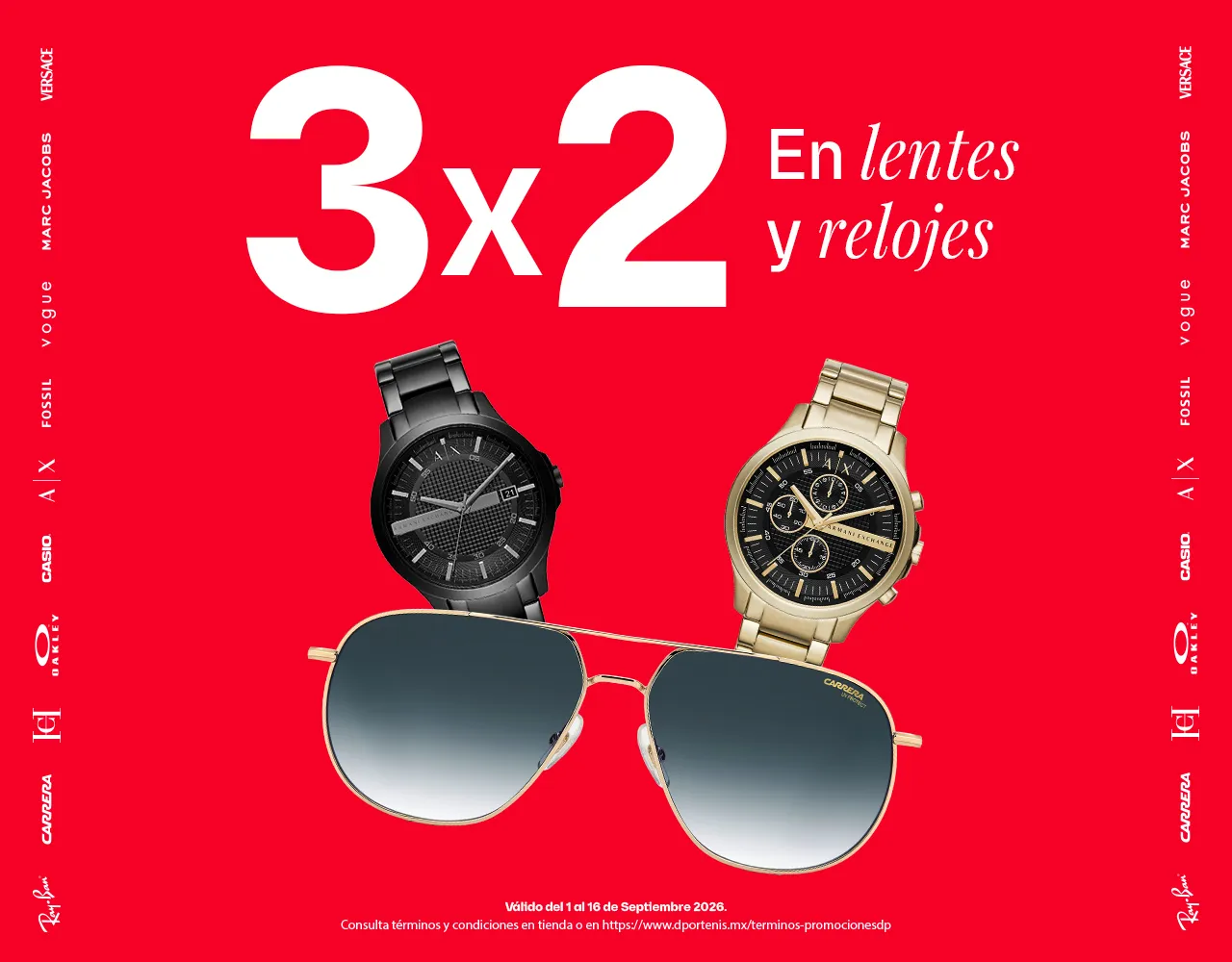 3x2 en Lentes y Relojes | dportenis