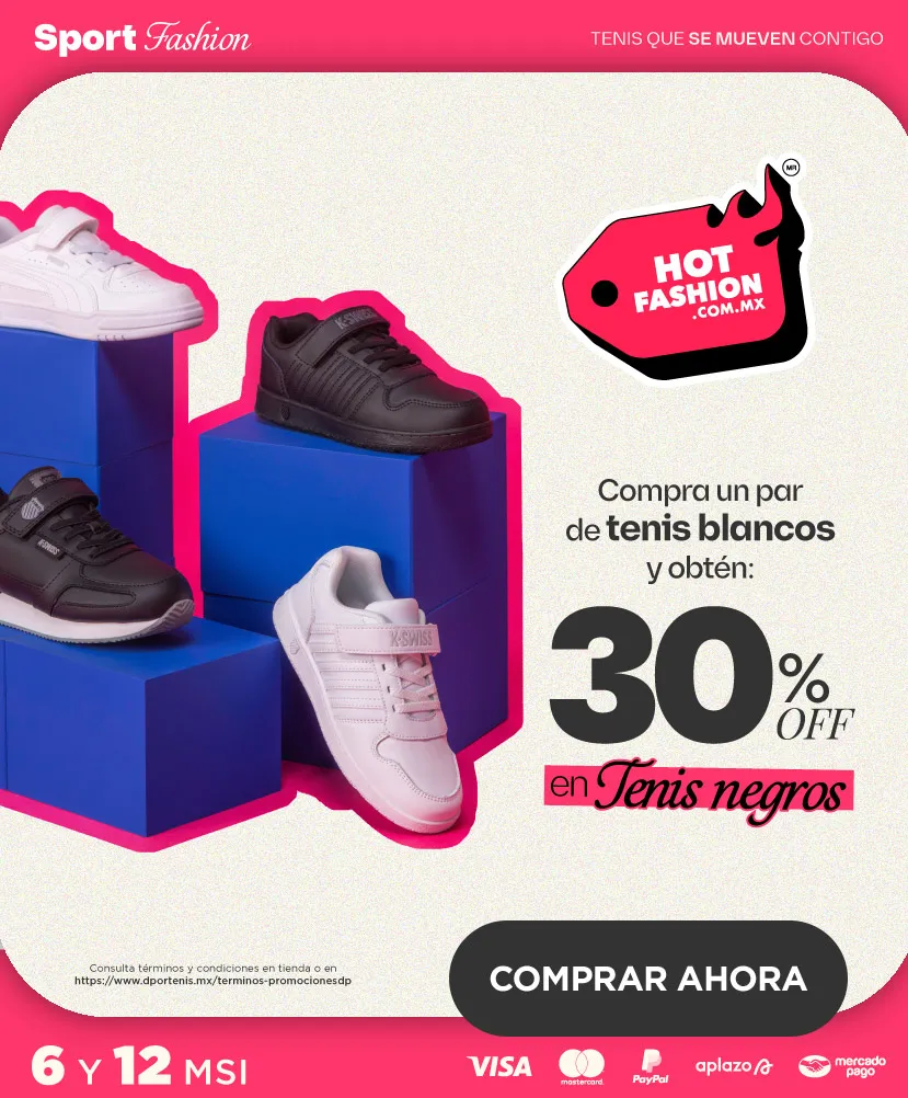 Tenis Blancos y 30% en Tenis Negros | hotfashion