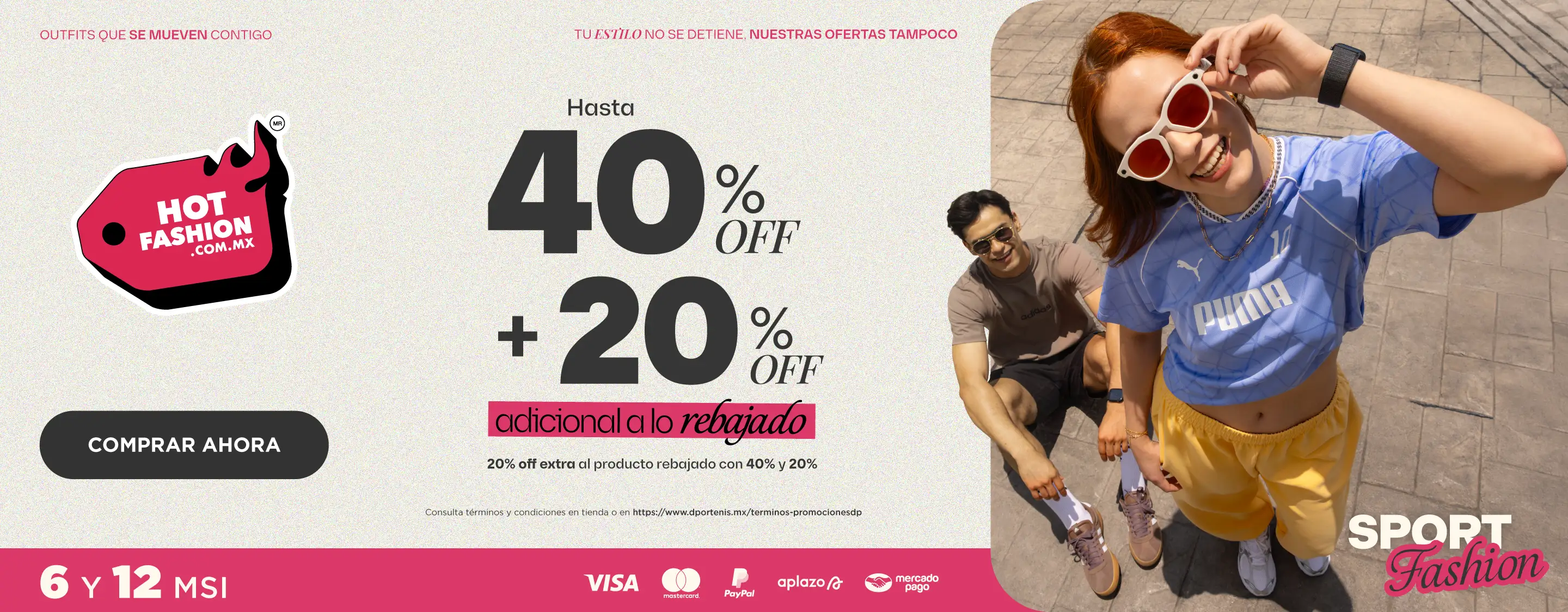 Hasta 40% off + 20% adicional | hotfashion