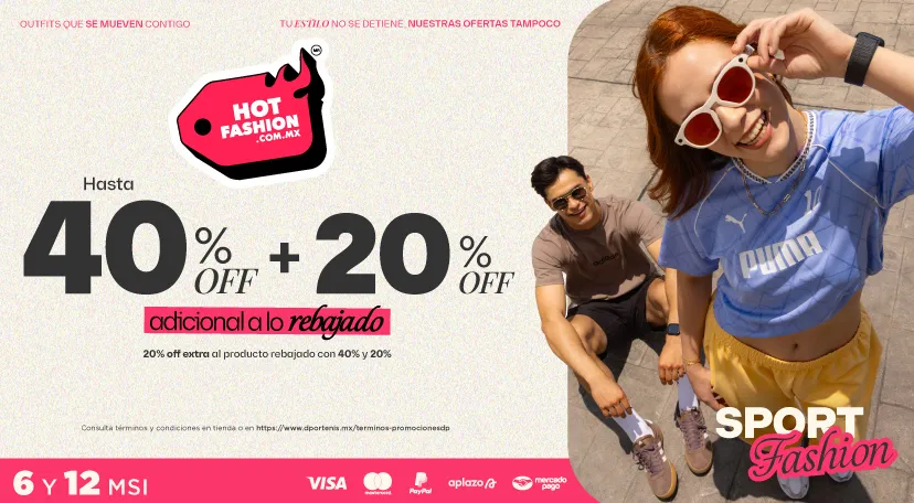Hasta 40% off + 20% adicional | hotfashion