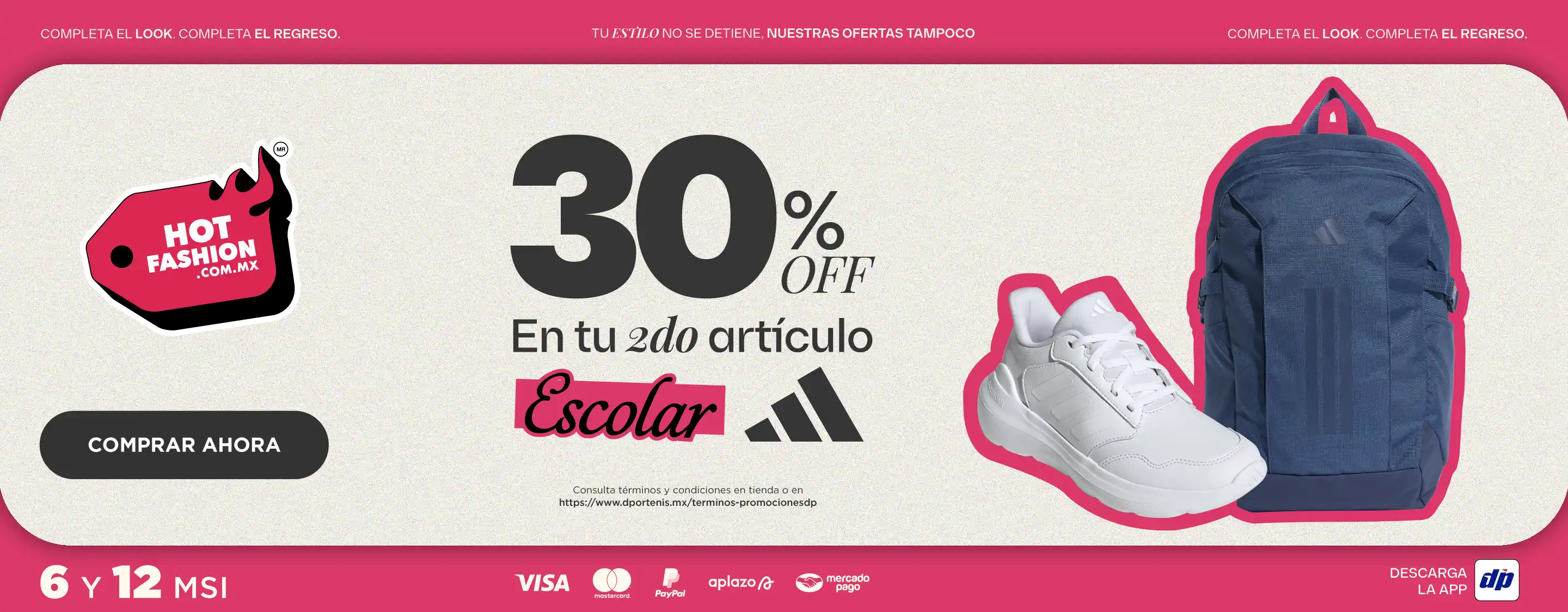 Adidas calzado escolar 30 seg y mochila | hotfashion
