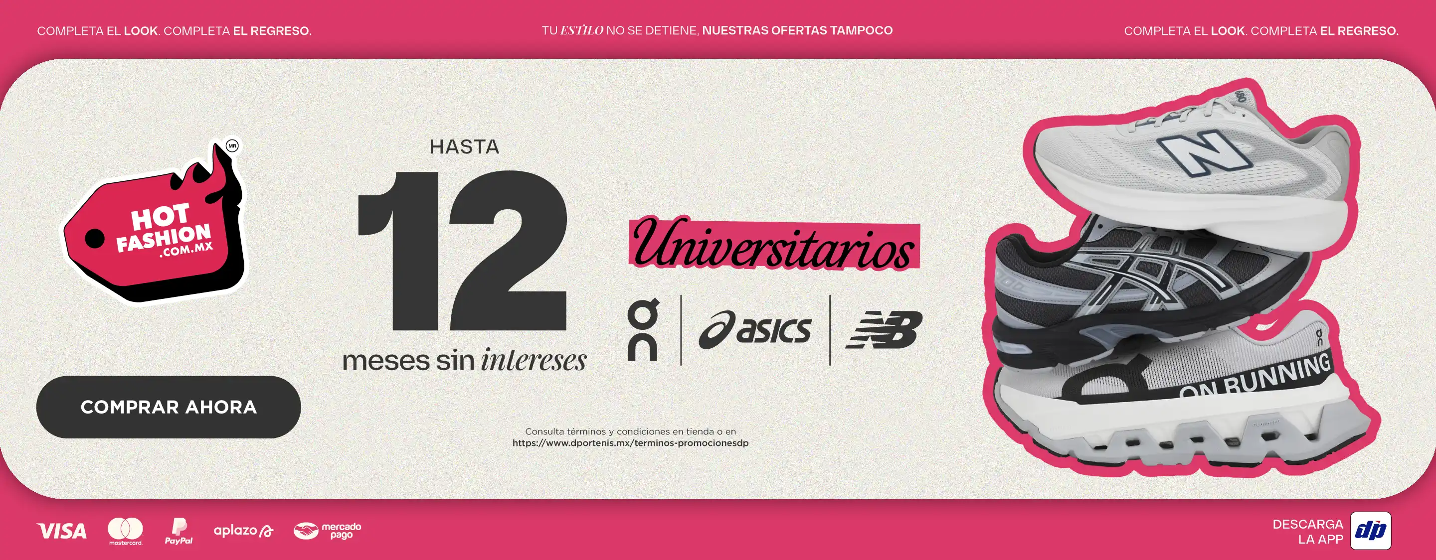 Asics On New Balance 6 y 12 MSI Tenis Universitarios | hotfashion