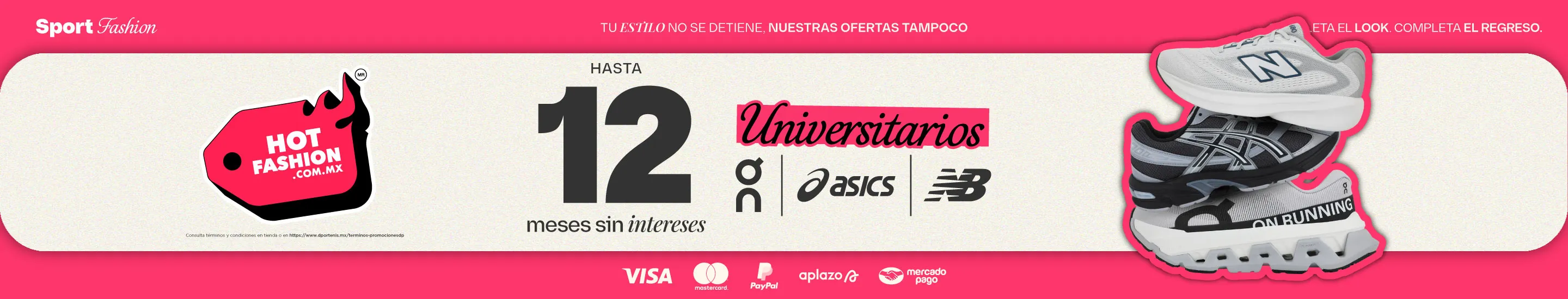 Asics On New Balance 6 y 12 MSI Tenis Universitarios | hotfashion