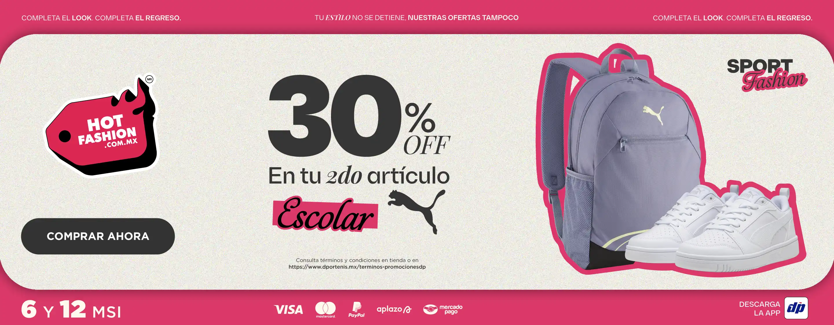 Puma calzado escolar 30 seg y mochila | hotfashion