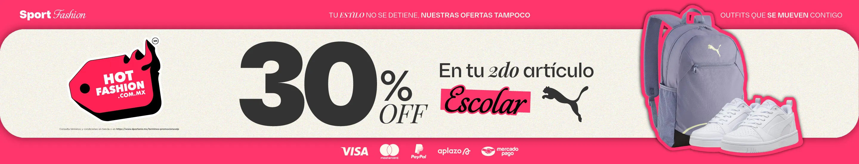 Puma calzado escolar 30 seg y mochila | hotfashion