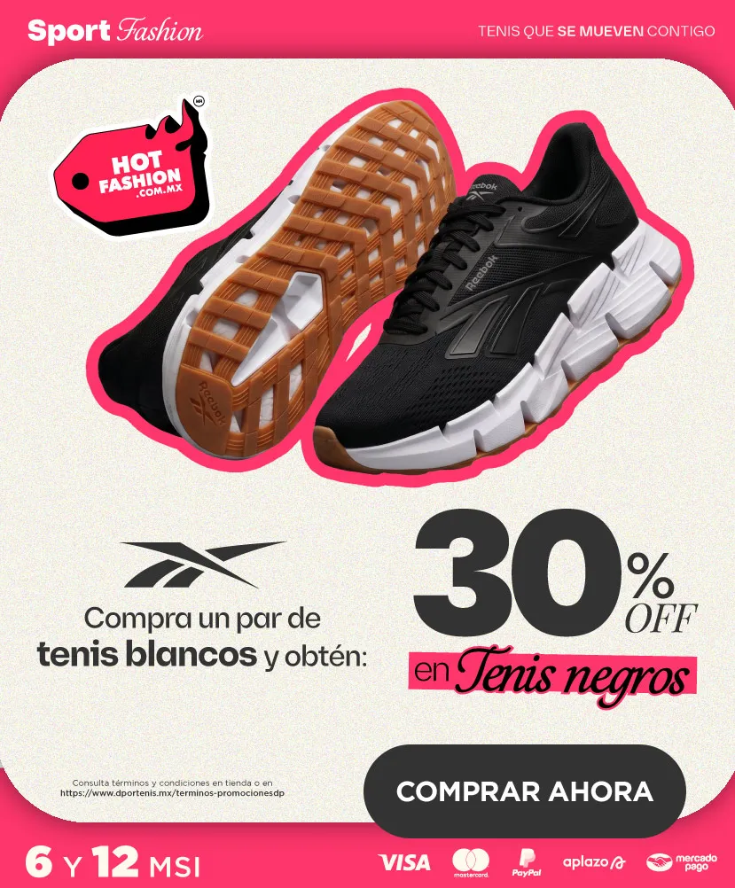 Reebok 30 seg tenis blancos y negros | hotfashion