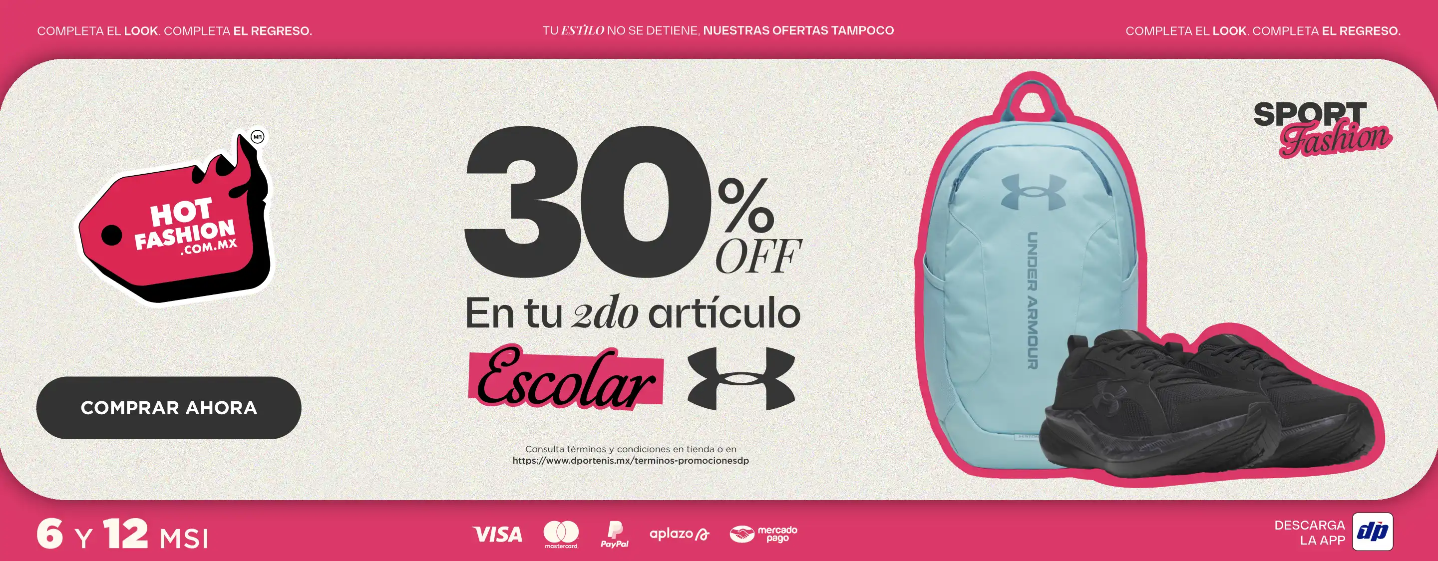 Under Armour calzado escolar 30 seg y mochila | hotfashion