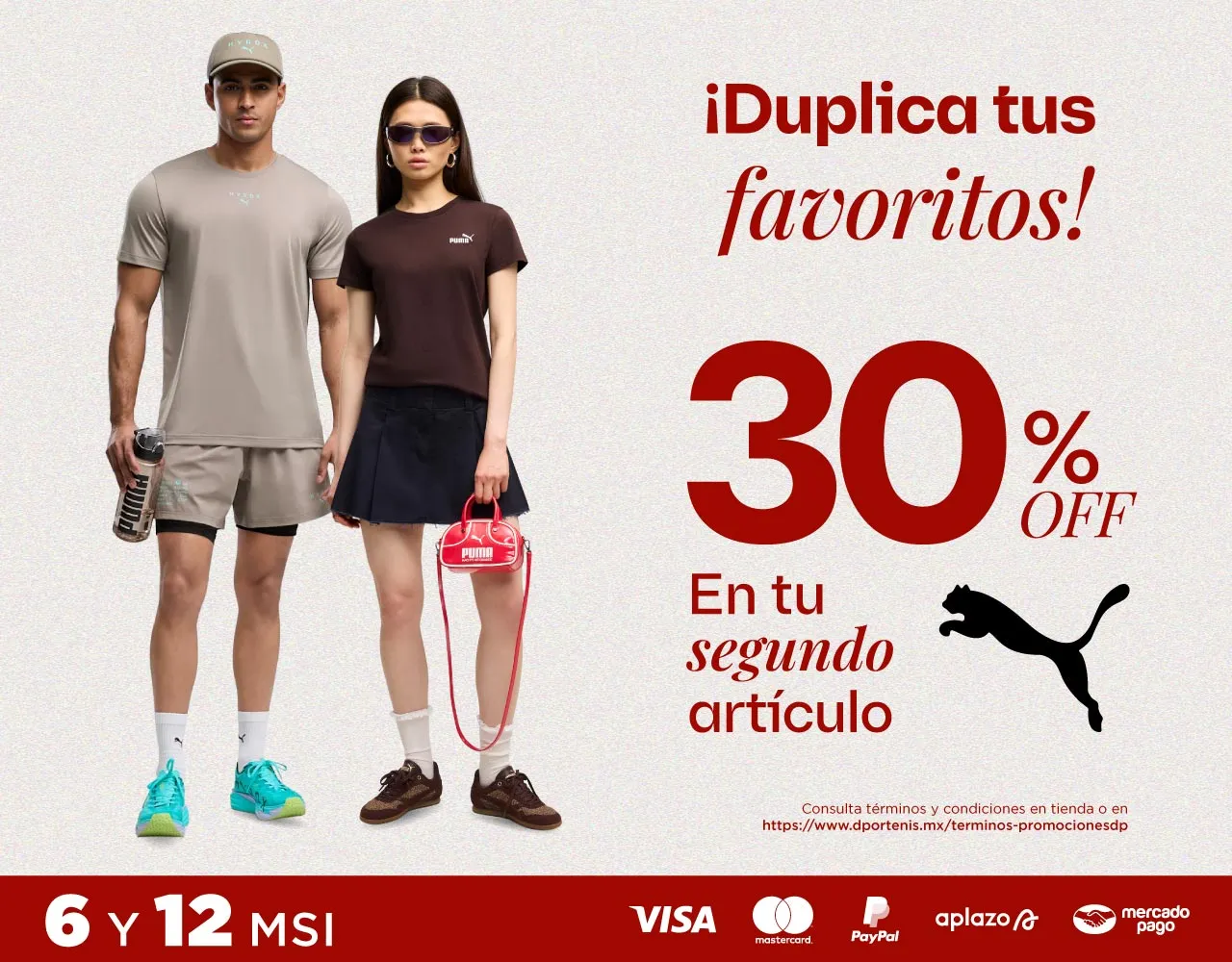 Puma | 30% en el 2do artículo | dportenis