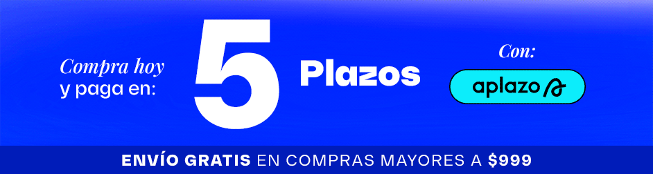 Hasta 12 meses sin intereses con Visa, Mastercard, Mercado Pago y American Express. Envío gratis en compras mayores a $999