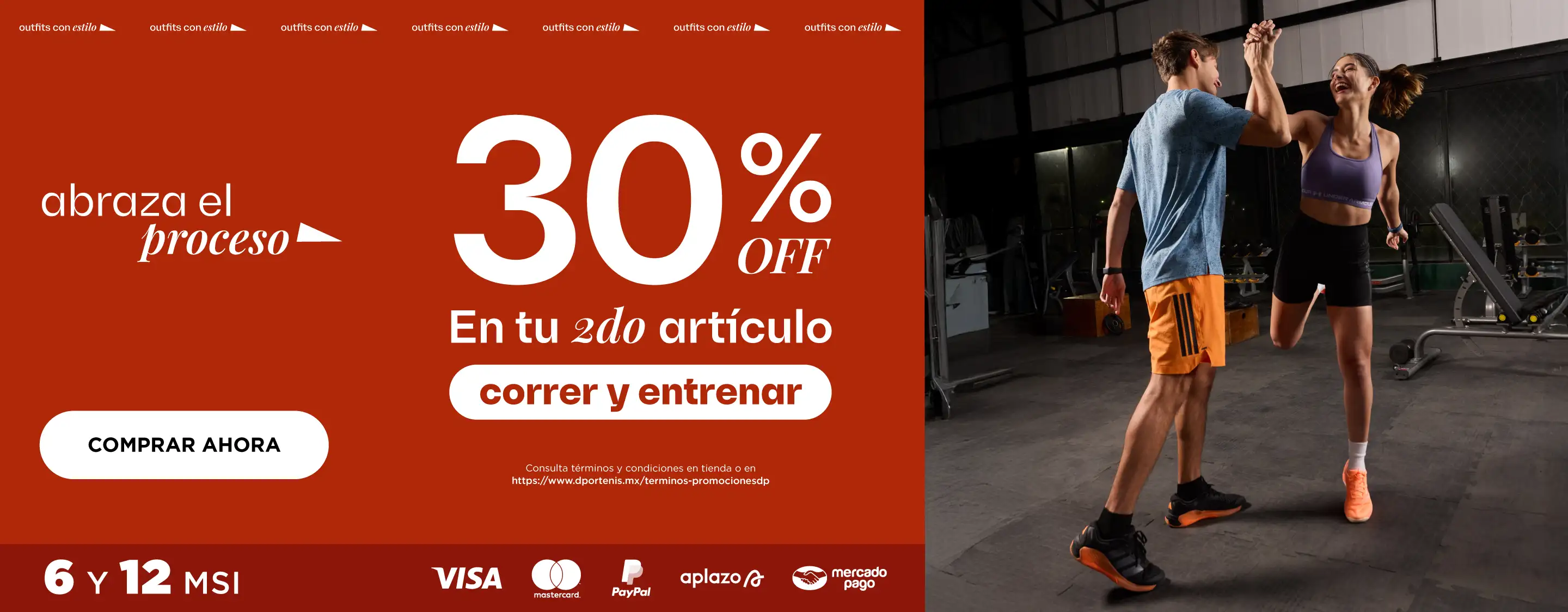 30% OFF En tu 2do artículo correr y entrenar