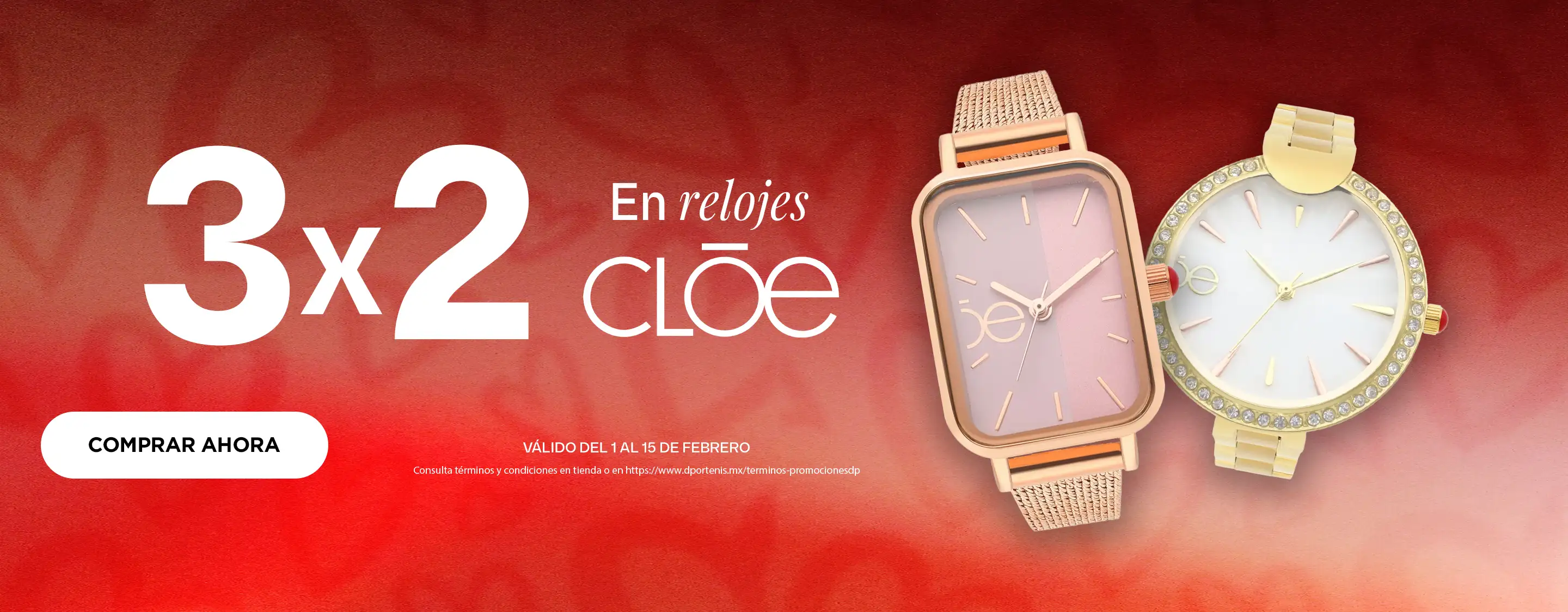 3x2 En relojes Cloe