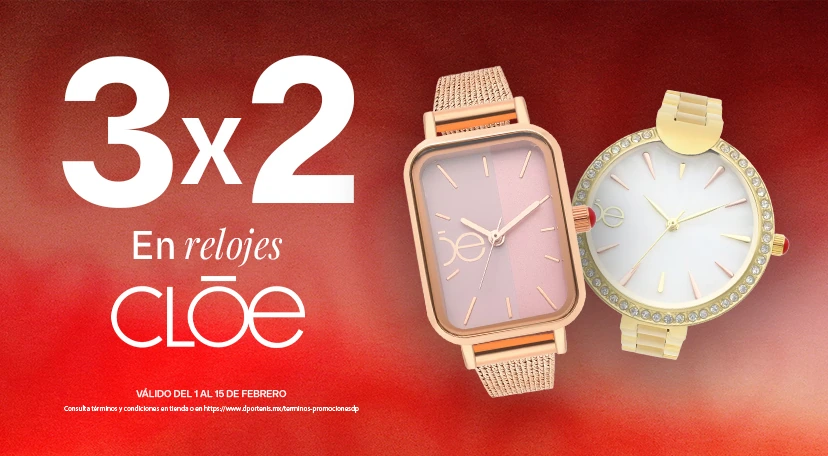 3x2 En relojes Cloe