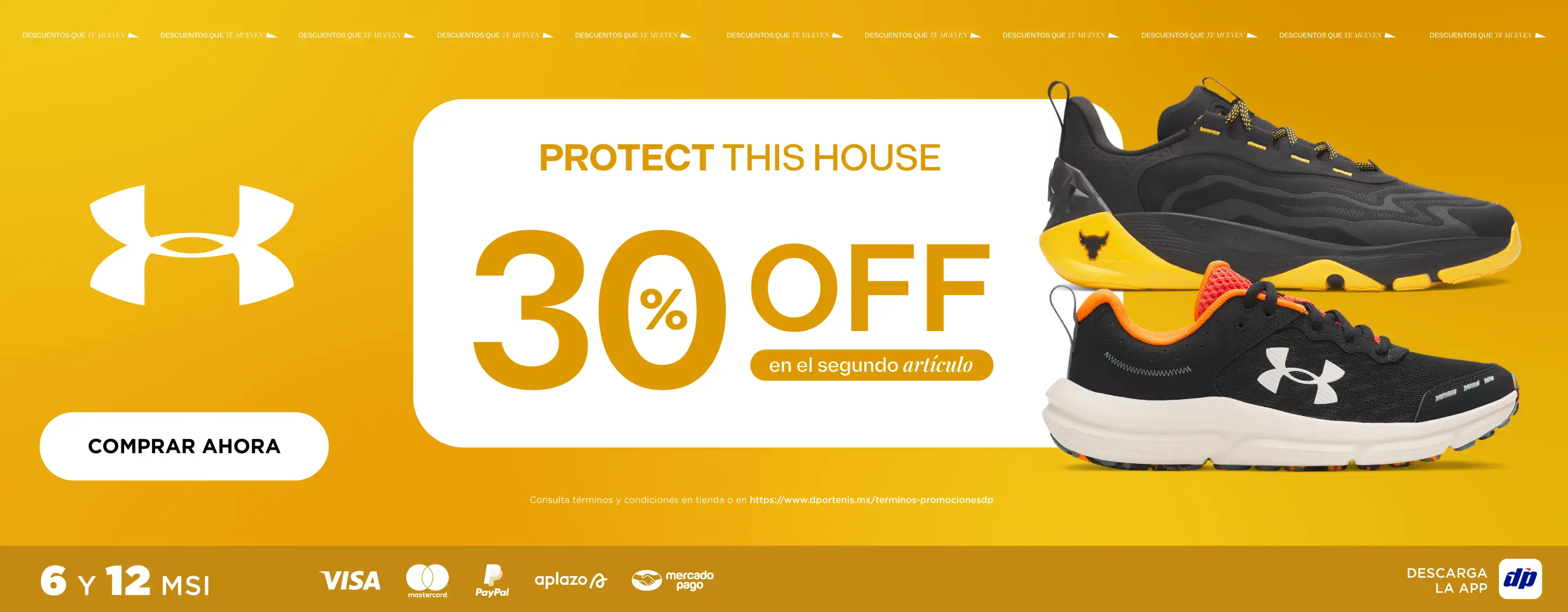 30% de descuento en segundo articulo under armour