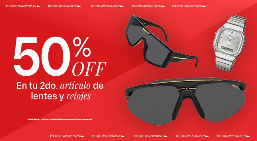 50% 2DO LENTES Y RELOJES