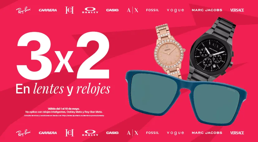 3x2 Lentes y Relojes