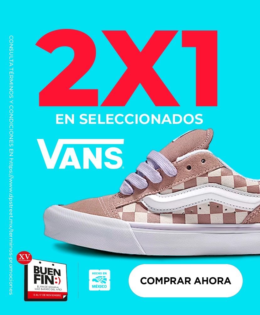 2x1 en productos de la marca Vans