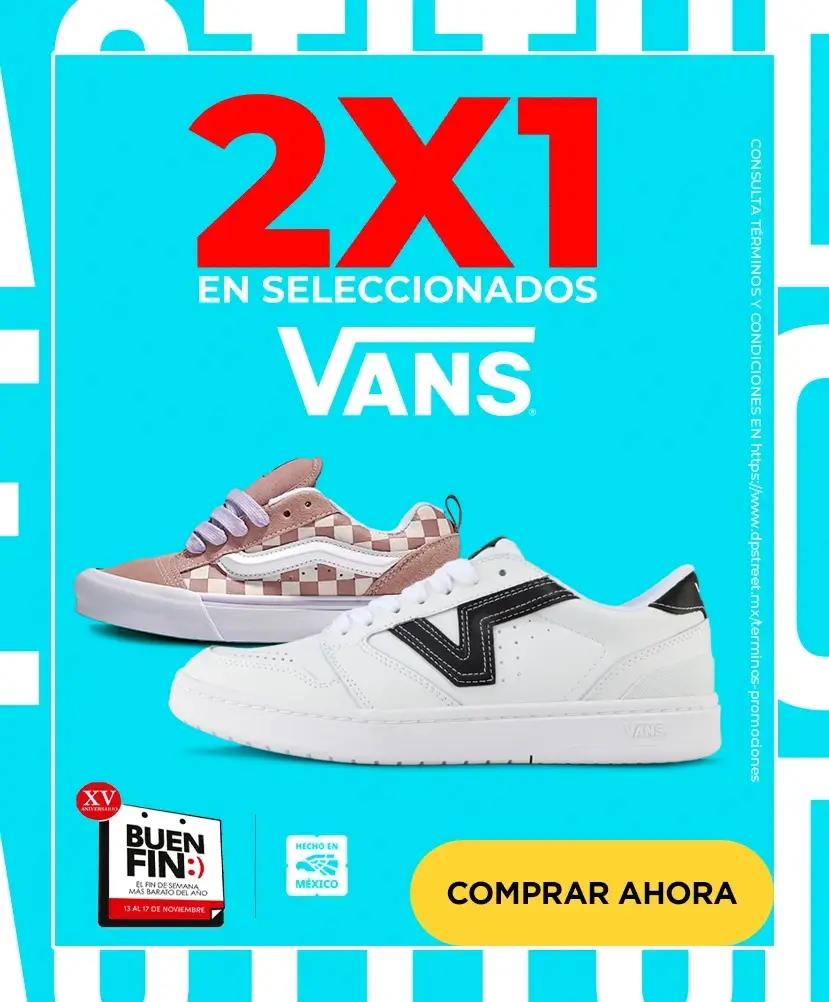 HA -2x1 en productos de la marca Vans