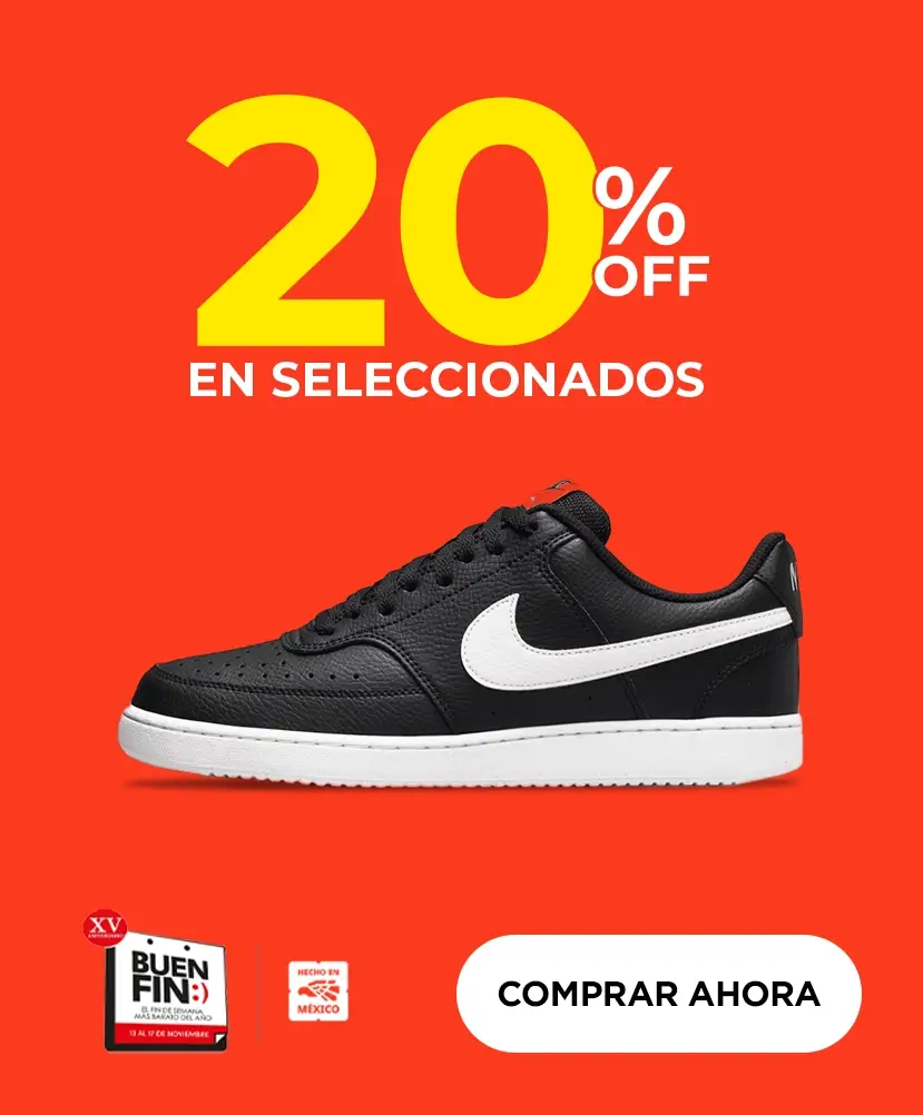 20% de descuento en tenis, ropa y accesorios
