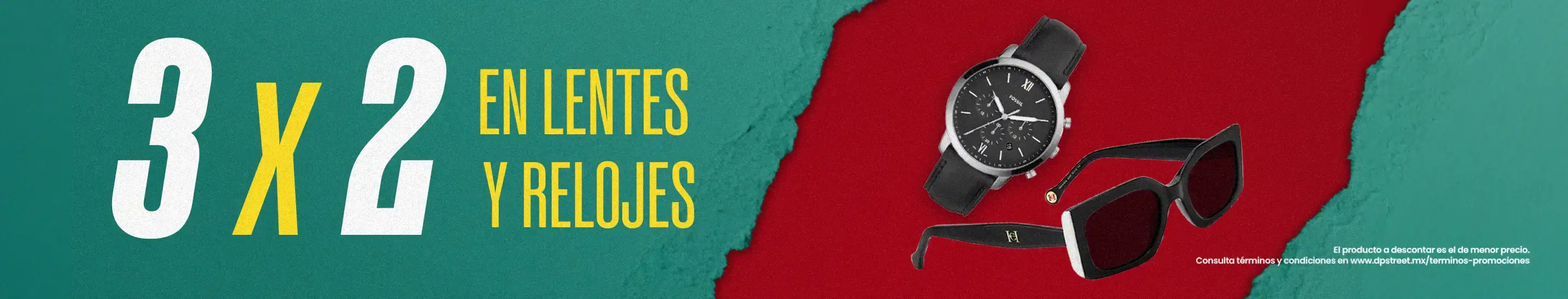 3x2 en Lentes y Relojes