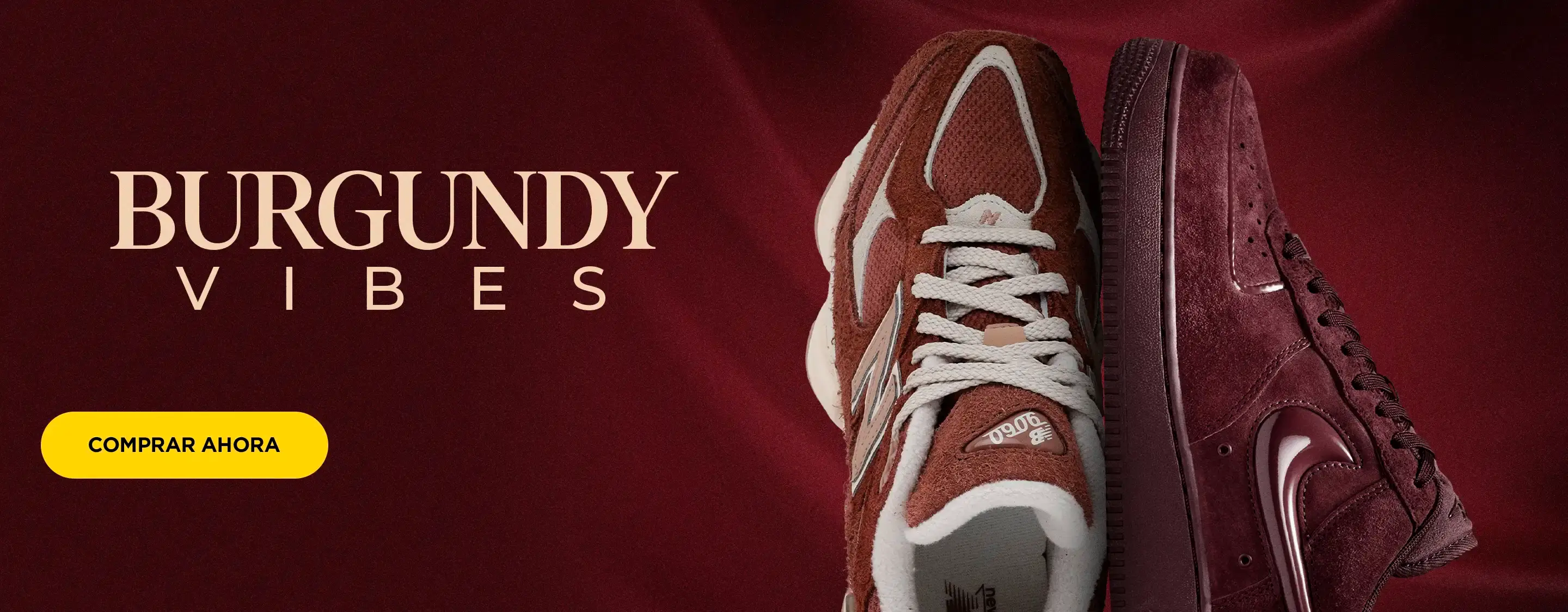 Tenis, ropa y accesorios color burgundy