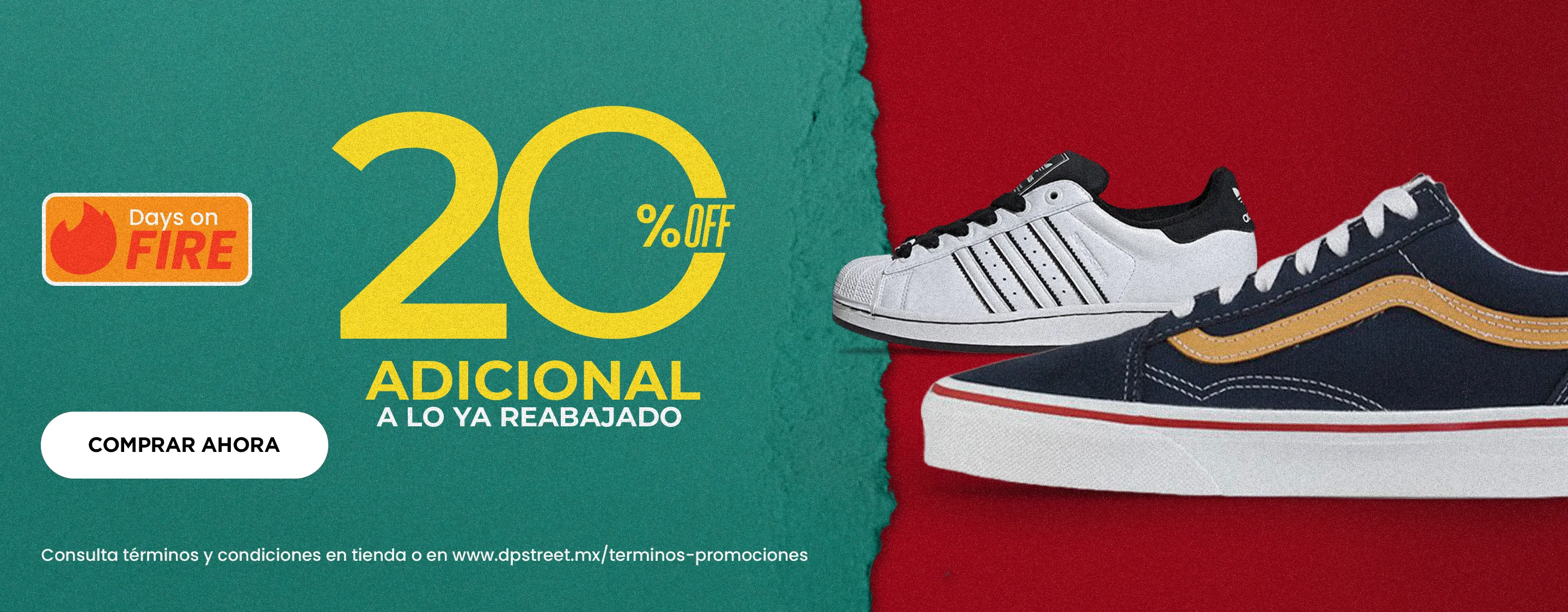 20% de descuento adicional a lo ya rebajado