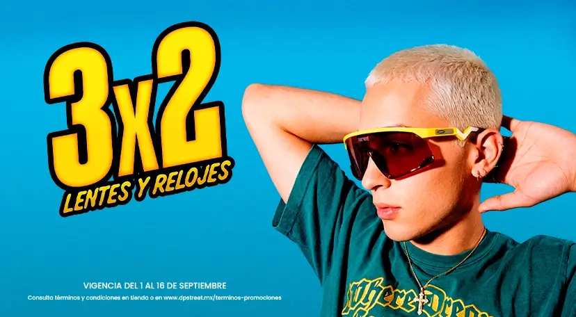 3x2 en Lentes y Relojes