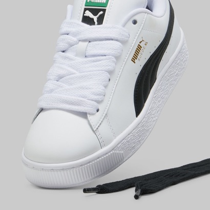 Zapatillas Puma Basket Classic XXI Para Hombre Blancas/Negras, Cuero