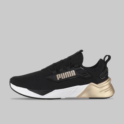 Puma Softride Puma Negro Con Dorado Tenis Puma Negro Con Dorado
