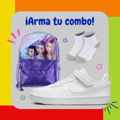 COMBO BACK IS COOL NIKE COURT BOROUGH LOW RECRAFT NIÑO BLANCO