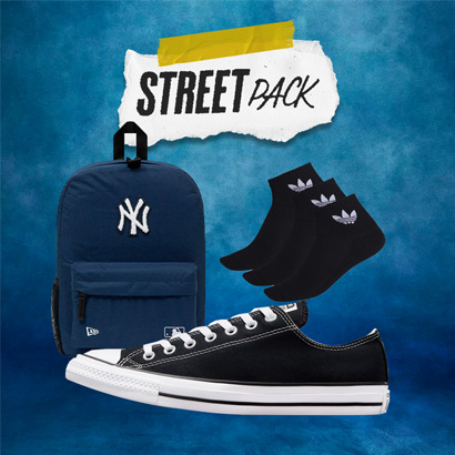 STREET PACK CONVERSE JOVEN COLOR NEGRO