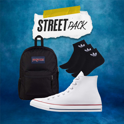 STREET PACK CONVERSE JOVEN COLOR BLANCO