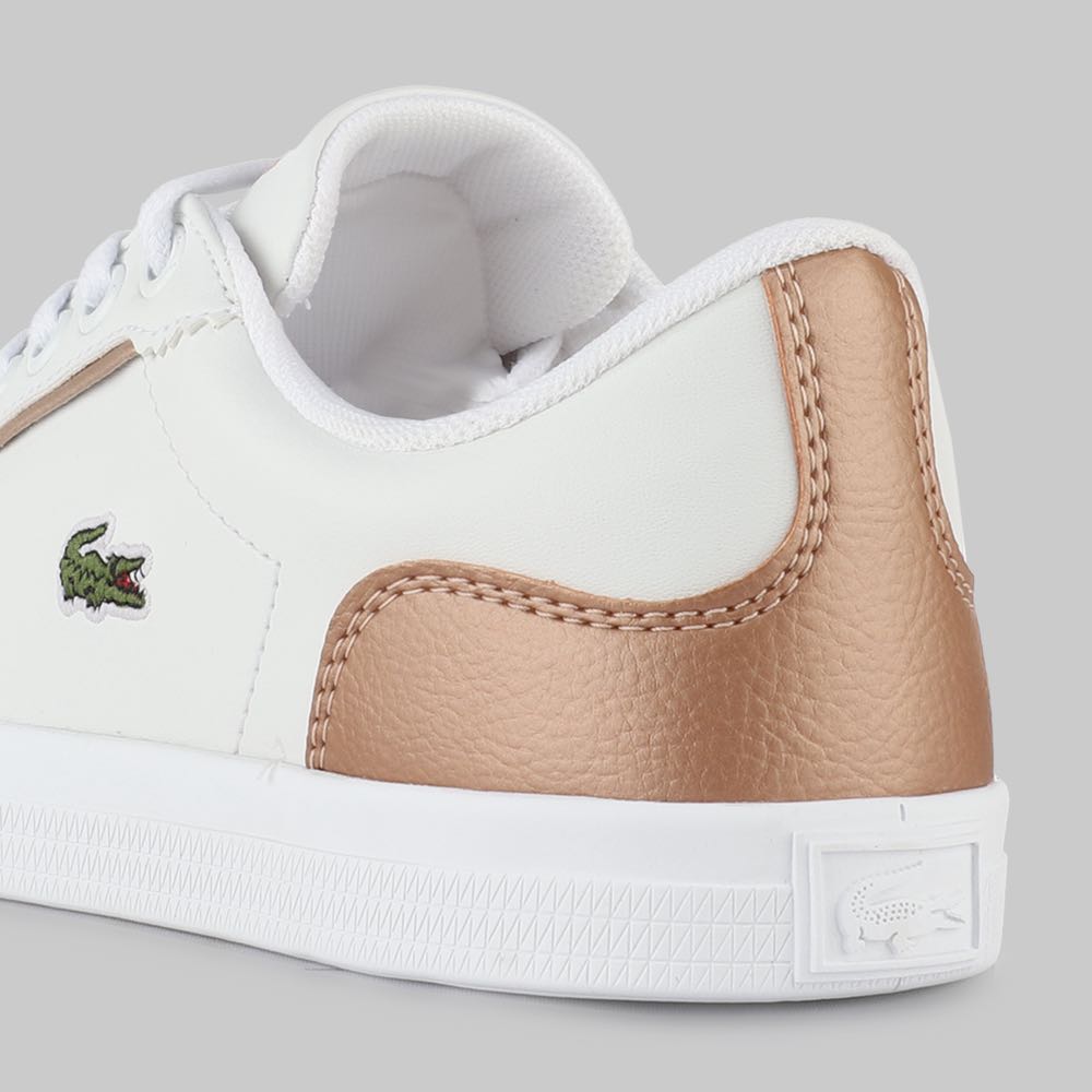 Tenis Lacoste Lerond Joven Color Blanco/Rosa