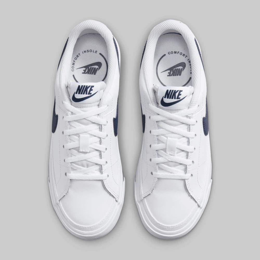Tenis Nike Court Legacy Joven Color Blanco/Azul Marino