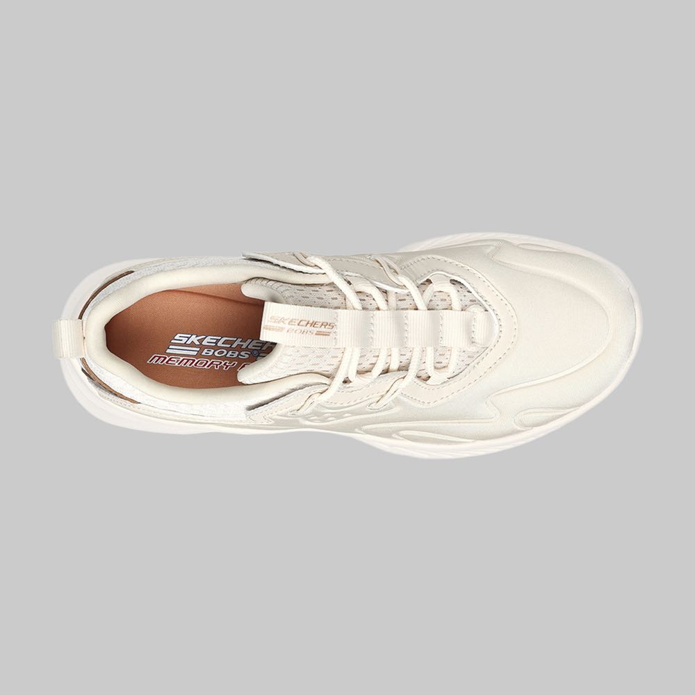 Tenis Skechers Bobs Chaos Hi Mujer Color Beige/Beige