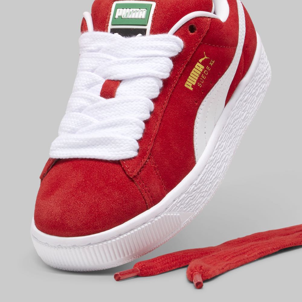 Pumas Zapatillas 2018 Tenis Puma Suede XL BZ Mujer Blanco, Negro Y Rojo  Inspirados En La Cultura Breakdance Zapatillas Puma Palermo Mujer
