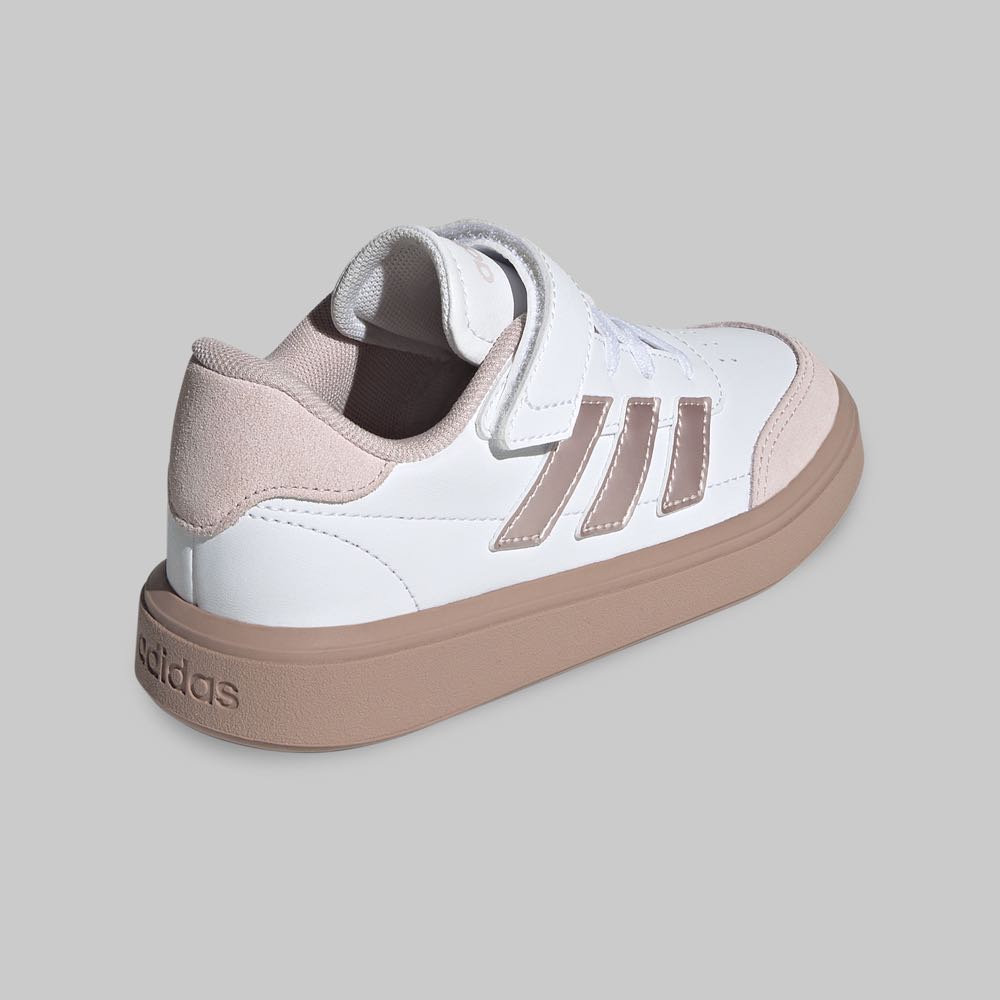 Tenis adidas Courtblock Nino Color Blanco/Rosa