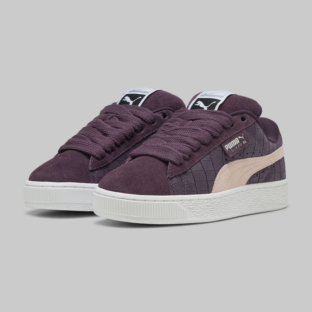 Tenis Puma Suede XL Elevated Mujer Color Morado/Blanco