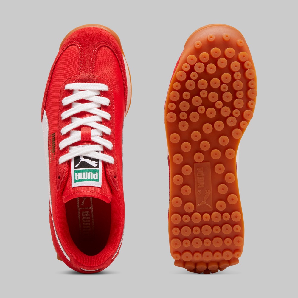 Tenis Puma Easy Rider Vintage Joven Color Rojo/Blanco