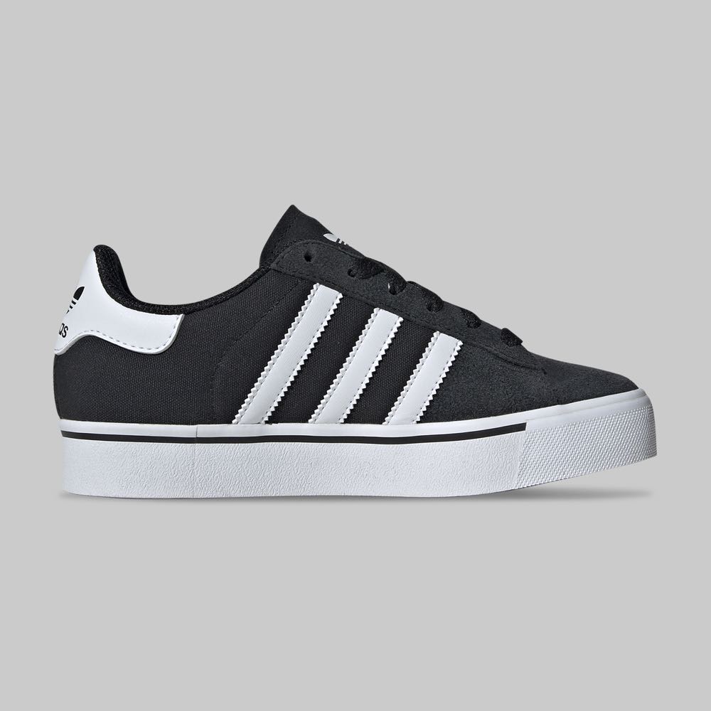 Tenis adidas Campus Vulc Joven Color Negro/Blanco
