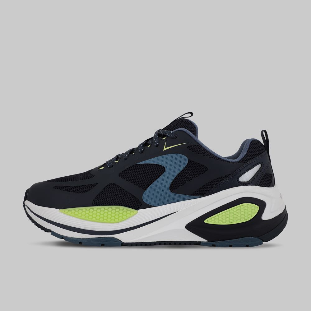 Tenis Skechers Future Sport Hombre Color Azul Marino/Amarillo