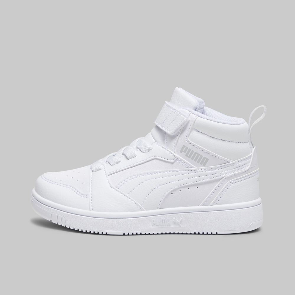 Tenis Puma Rebound V6 Mid Nino Color Blanco/Blanco