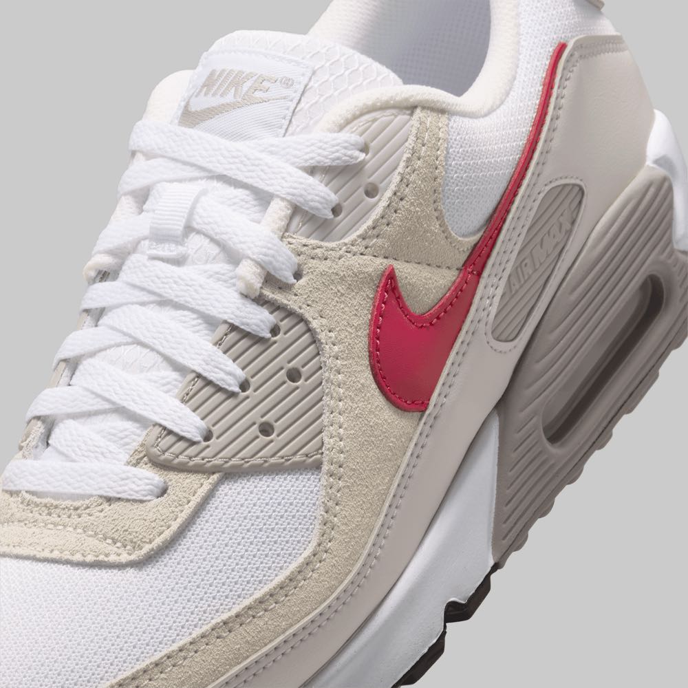 Tenis Nike Air Max 90 Hombre Color Blanco/Rojo