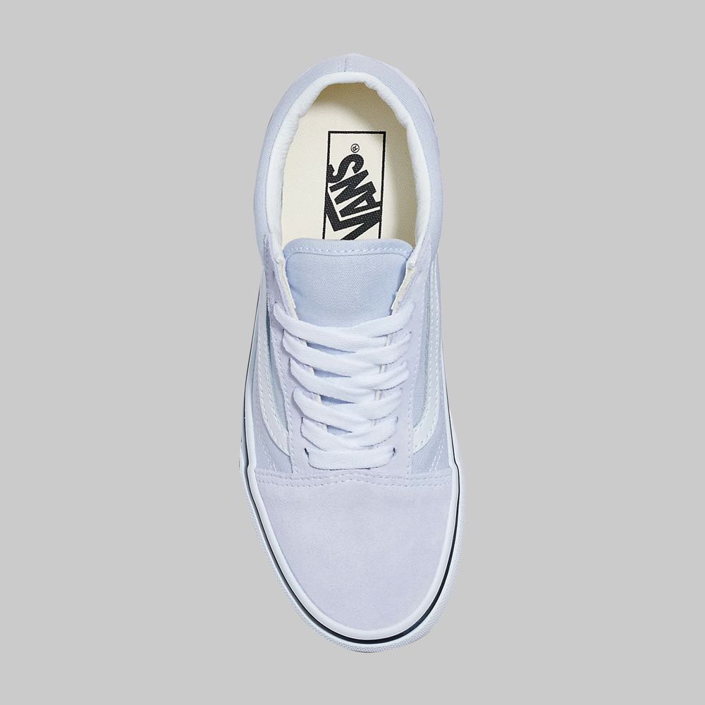 Tenis Vans Old Skool Mujer Color Azul Claro/Blanco