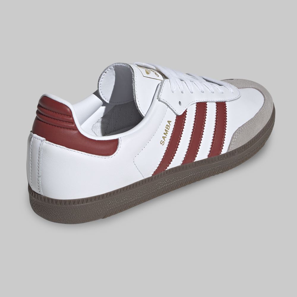 Tenis adidas Samba OG Hombre Color Blanco/Tinto