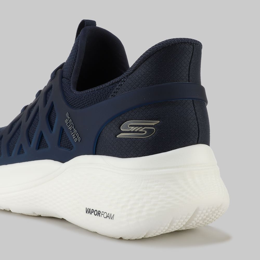 Tenis Skechers Bobs Infinity Hombre Color Azul Marino/Blanco