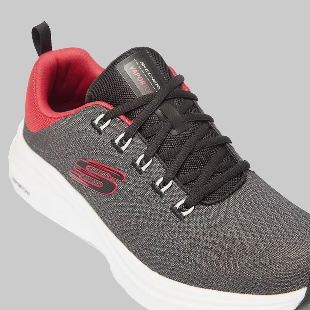Tenis Skechers Vapor Foam Hombre Color Gris/Rojo