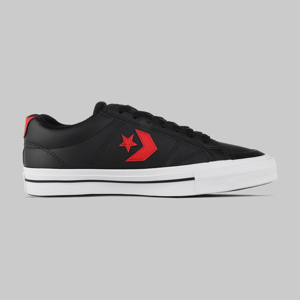 Tenis Converse Sport Casual Hombre Color Negro/Rojo
